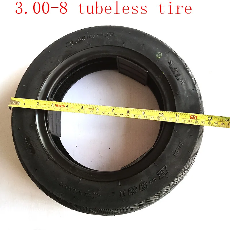 Бескамерная TireVacuum шина для скутеров размер 3 00 8 газовых и электрических