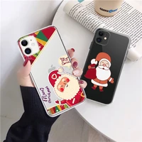 for iphone 13 clear thin cartoon santa claus phone case for iphone 12 11 pro xs max 13pro x xr 7 8 plus se2020 soft back covers