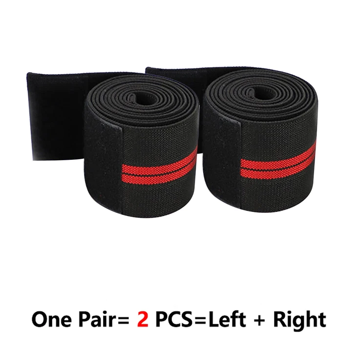Red Two Stripes ROEGADYN профессиональная Тяжелая атлетика 2 м эластичный наколенник фитнес наколенник поддерживающий фиксатор тяжелый вес приседания тренировочный наколенник - Цвет: Red Two Stripes