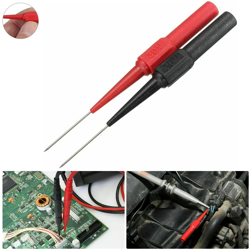 

10pcs Test Probes Multimeter Testing Lead Copper Extension Back Probes Sharp Needle New Micro Pin 79mm 30V-60V For Connecting