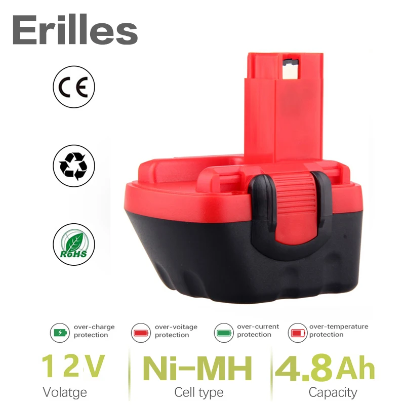 Ni MH Аккумулятор для Bosch 12 В 4800 мА/ч дрель GSR GSB 26073 PSB BAT043 BAT045 BTA120 35430 |Перезаряжаемые