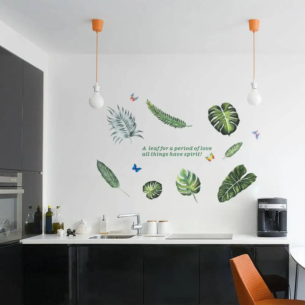 Северная Европа Зеленый завод самоклеющиеся съемные стены stikcer украшение дома