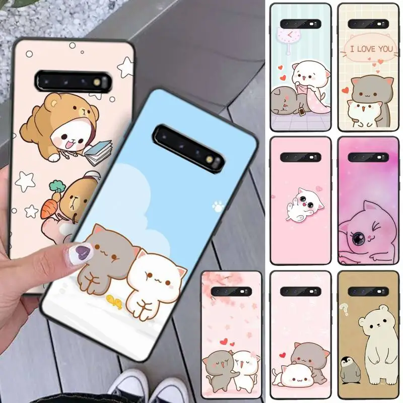 Роскошный брендовый чехол с рисунком кота из мультфильма чехлы для Samsung Galaxy S8 S9 S10e