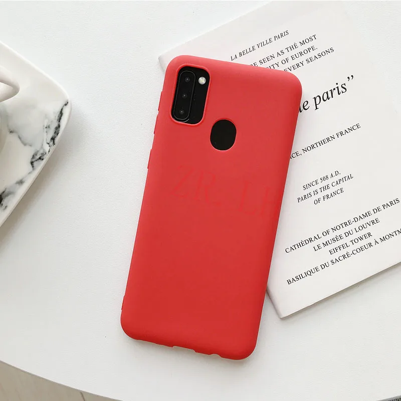 Конфеты Макаруны Цвет чехол для samsung GalaxyA5 A50 A70 J4 J6 плюс J8 A6 A7 A8 S8 S9 S10 плюс Note9 M20 Мягкая обложка - Цвет: red