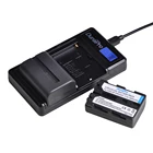 Аккумулятор для камеры NP FM500H, 2 шт., 1800 мАч, + ЖК-дисплей, зарядное устройство для Sony NP-F550, F570, F770, F750, F960, F970, FM70, QM91D