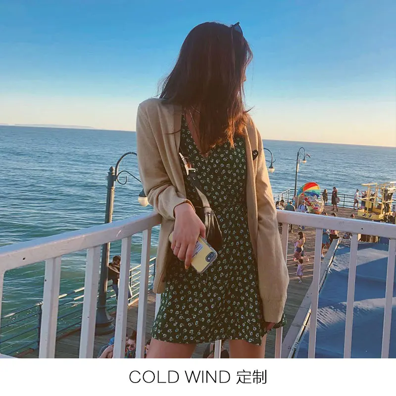 Летние шифоновые платья женские модные цветочные печатные праздничные даты