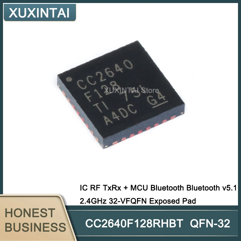 

5Pcs/Lot New Original CC2640F128RHBT CC2640F128 IC RF TxRx + MCU Bluetooth Bluetooth v5.1 2.4GHz 32-VFQFN Exposed Pad