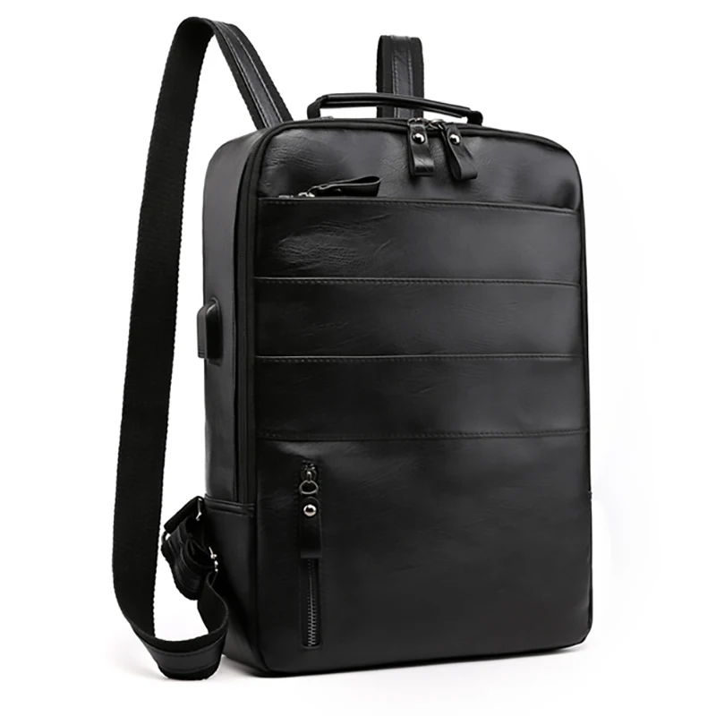 Модный мужской рюкзак из искусственной кожи с защитой от кражи дорожный для