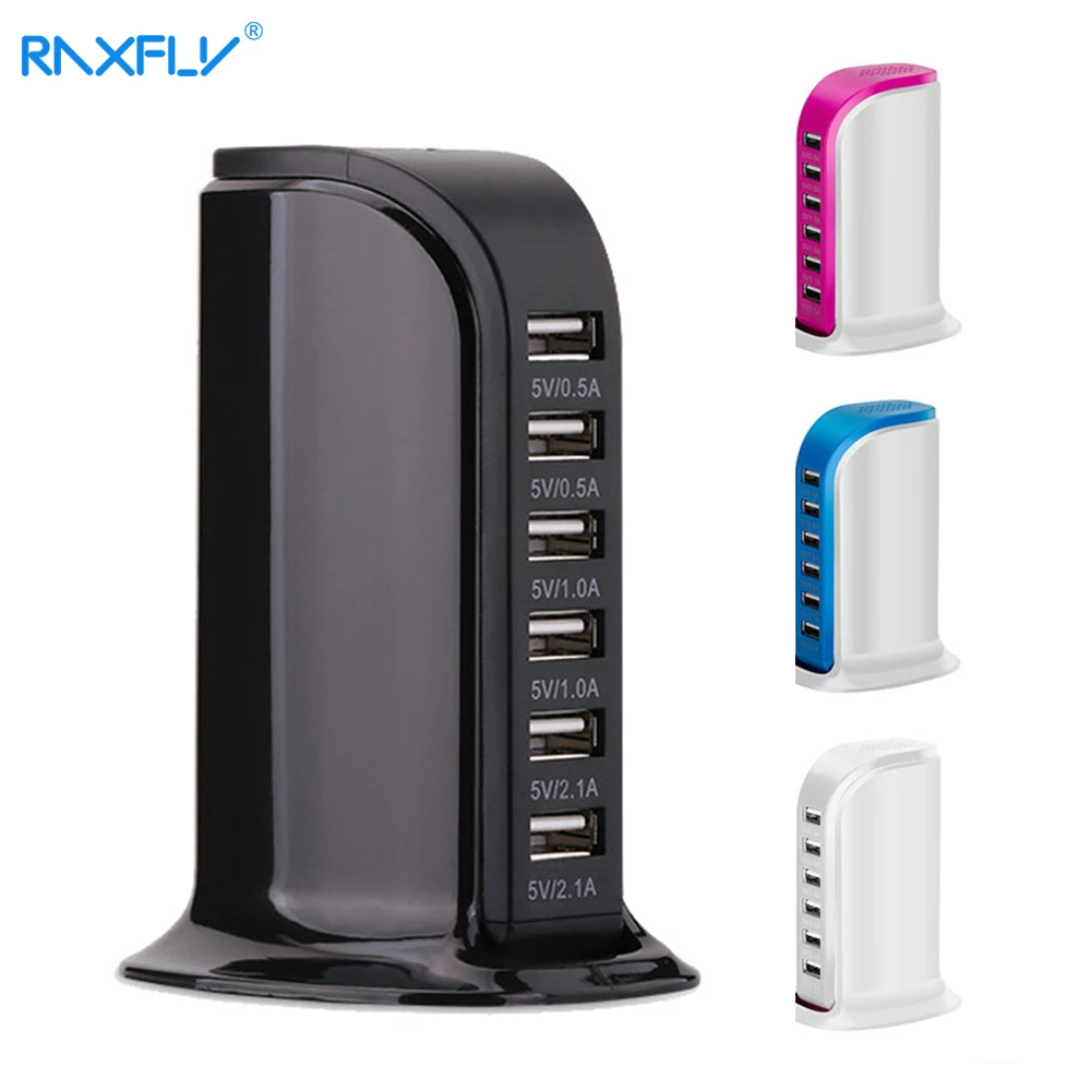 USB-разветвитель, 6 портов, 30 Вт, 5 В, 2,1 А