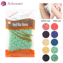 Granos de cera para depilación Unisex, película de cera caliente, Pellet, eliminación de vello facial, Bikini, piernas, brazo, hombres y mujeres, 100 g/paquete (3)