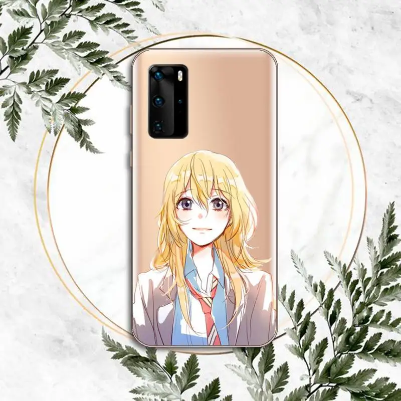 

Your lie in April art aesthetic cute anime Phone Case Transparent for Huawei P honor 8 10i 20 30 40 smart 2019