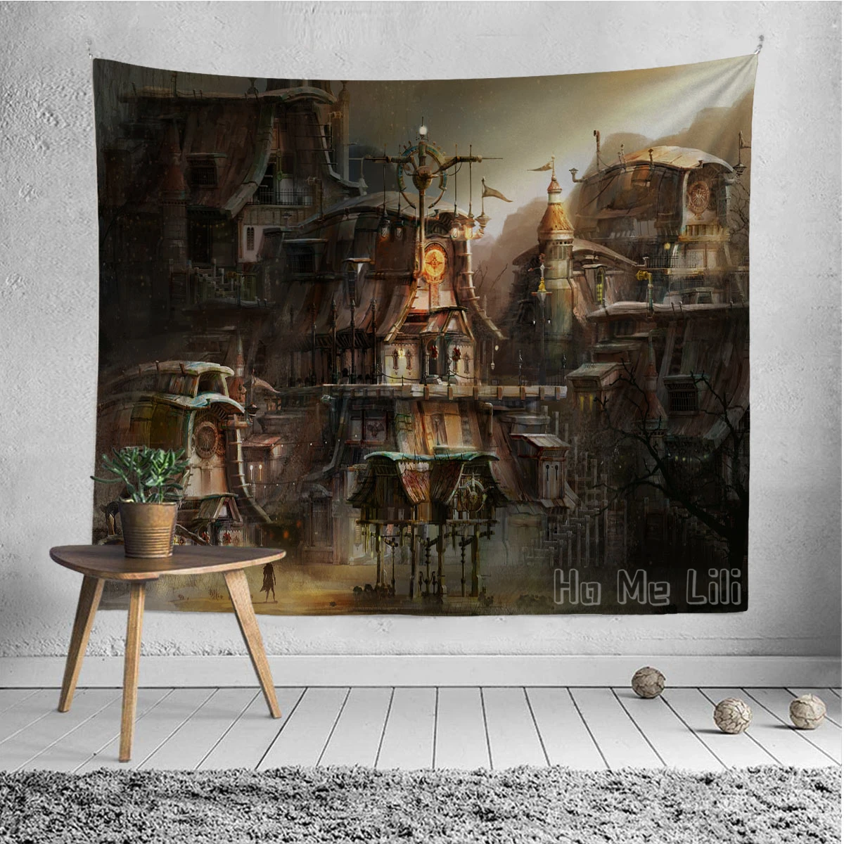 Tapiz de fantas&iacute;a Steampunk, Interior del Steampunk, dise&ntilde;o &uacute;nico-1