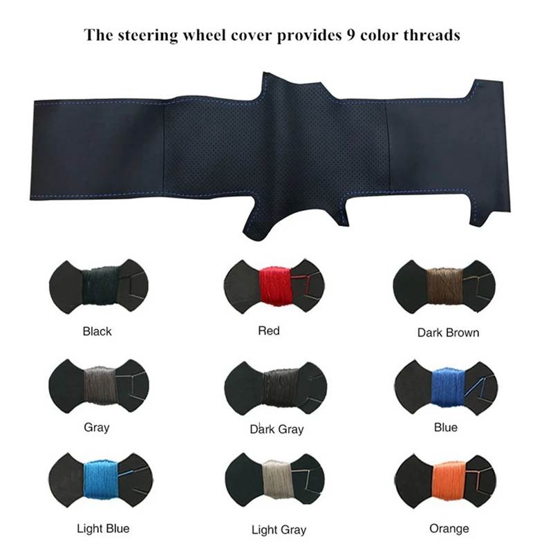 

Black Soft Suede Carbon Fiber Car Steering Wheel Cover for Audi A3 S3 (8P) Sportback 2008-2012 R8 (42) TT TTS (8J) 2006-2014