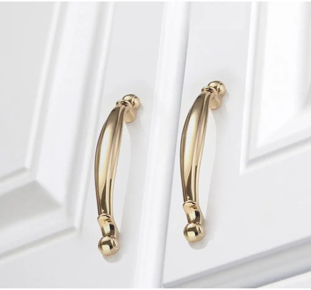 Европейская золотая ручка для шкафа ящика современный минималистичный