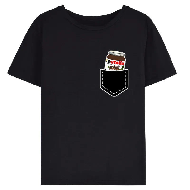 T138D-Black Nutella Kawaii футболка с принтом женская 90s Harajuku Ullzang модная футболка графическая Милая мультяшная футболка корейский стиль Топ Тройники женские - Цвет: T138D-Black