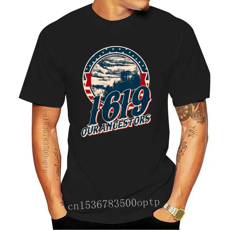 

Новинка 1619, винтажная черная футболка в стиле ретро с изображением наших предков 400 лет Америки, 2020