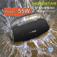 hopestar h51 wireless bluetooth speaker high power 55w waterproof portable column for pc computer subwoofer boom box