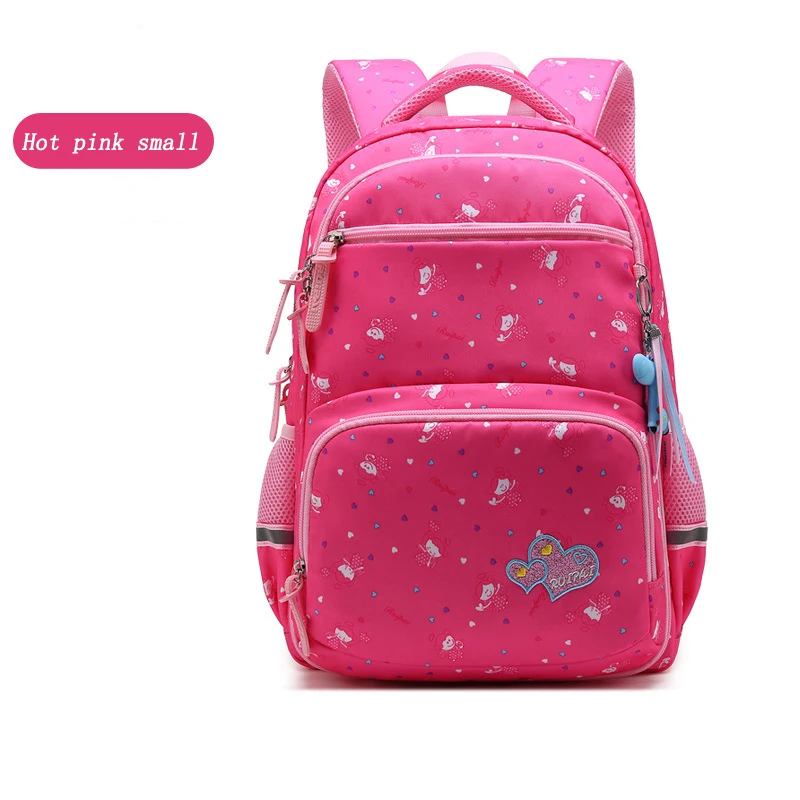 Hot pink small Детский милый рюкзак, женская сумка, женская школьная Противоугонная сумка для ноутбука, школьные сумки, школьная сумка для девочек-подростков, Детские рюкзаки - Цвет: Hot pink small
