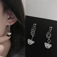 new fashion little bear stud earings korean fashion jewelry 2021 trend earrings for women minimalism grunge earring wholesale