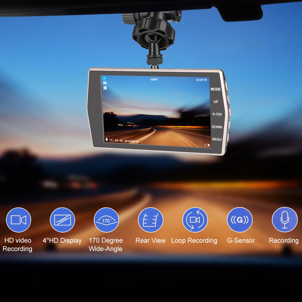 Carrmovil 1080P Full HD Night Vision Car DVR 4K Dual Dash Cam Rear View Camera Digital Registrator Recorder | Автомобили и