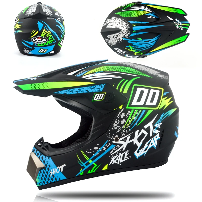 Мотоциклетный взрослый шлем для мотокросса внедорожный шлем ATV Dirt bike горные MTB DH гоночный шлем кросс шлем capacetes - Color: 21