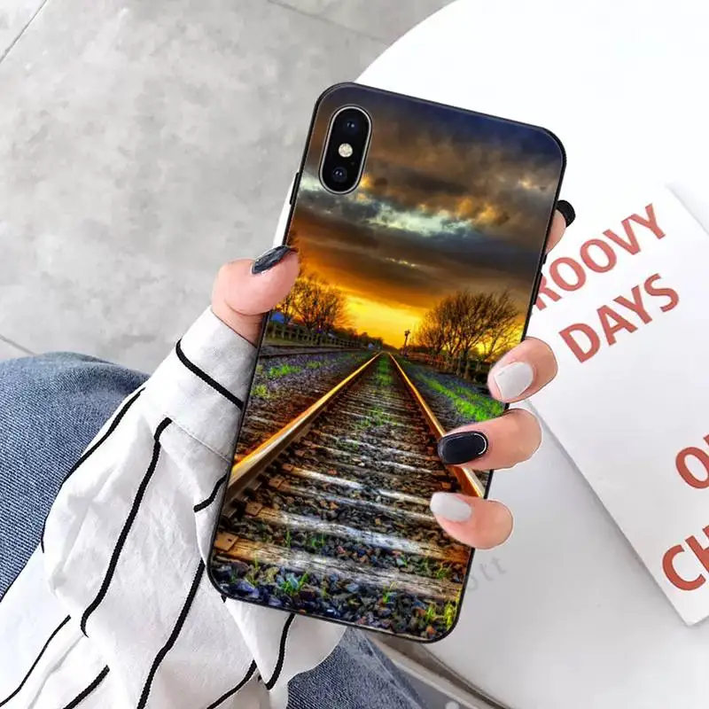 

Train tracks rail Phone Case for iPhone 11 12 mini pro XS MAX 8 7 6 6S Plus X 5S SE 2020 XR