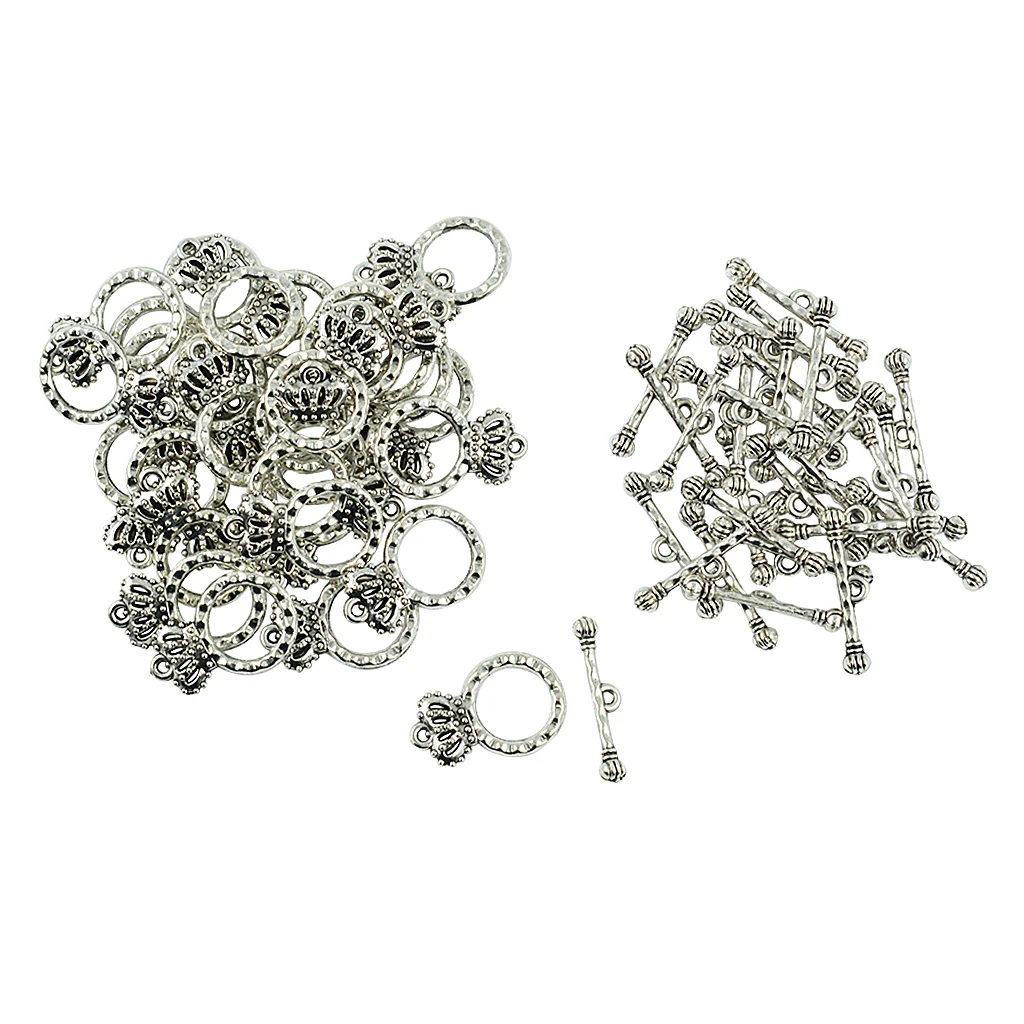 Застежка-корона для браслетов бусины-короны 30 комплектов | Украшения и