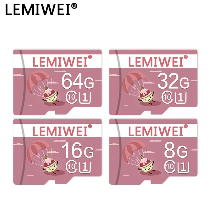 Lemiwei Memory Card 8GB 16GB High Quality Pink T Flash Ice Cream 32GB 64GB Class 10 U1 UHS-I Phone TF | Компьютеры и офис