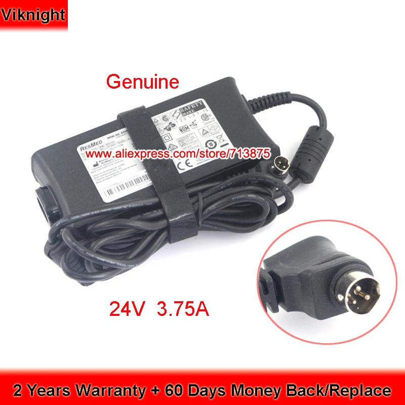 24V 3.75A адаптер переменного тока для CPAP resmed машина S9 IP21 Питание IP21 369102 3PIN