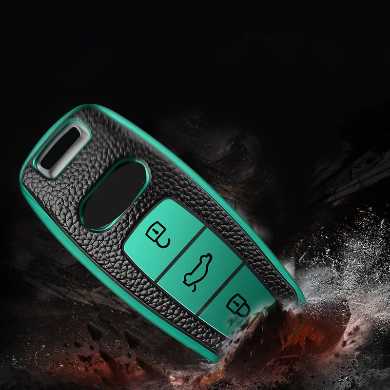 Кожаный Автомобильный брелок для ключей из ТПУ чехол с полным покрытием кожаная