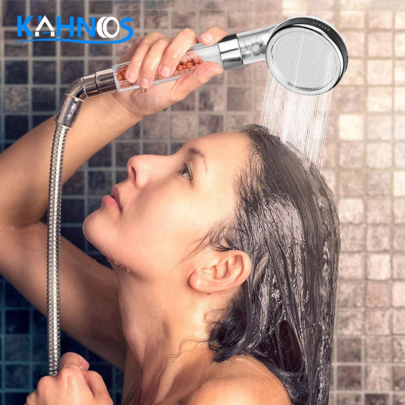 

Bathroom Shower 7 Colors Changes Led Shower Head High Pressure Water Saving Rainfall Negative Ion Filter Spa Shower Head