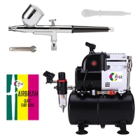 ophir 0 3mm dual action airbrush kit with single cylinder piston compressor air tank for hobby crafts paint beginner_ac116ac004