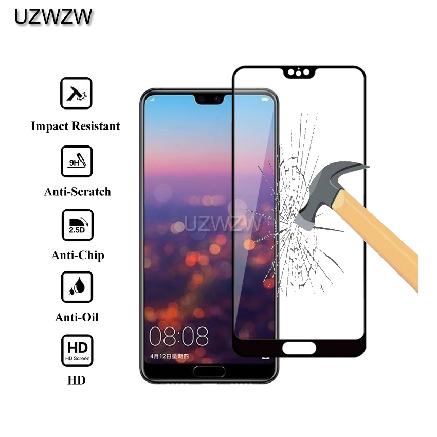 2 шт полное покрытие из закаленного стекла для huawei P20 Pro/P20 защита экрана 9H твердое Защитное стекло для huawei P20 Pro стекло
