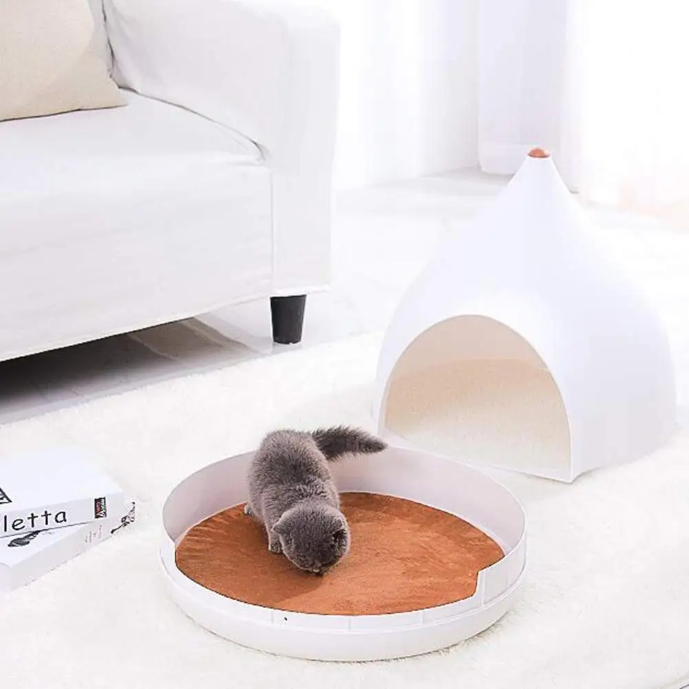 Кроватка для домашних животных стильная большая пещера кошек пластиковый