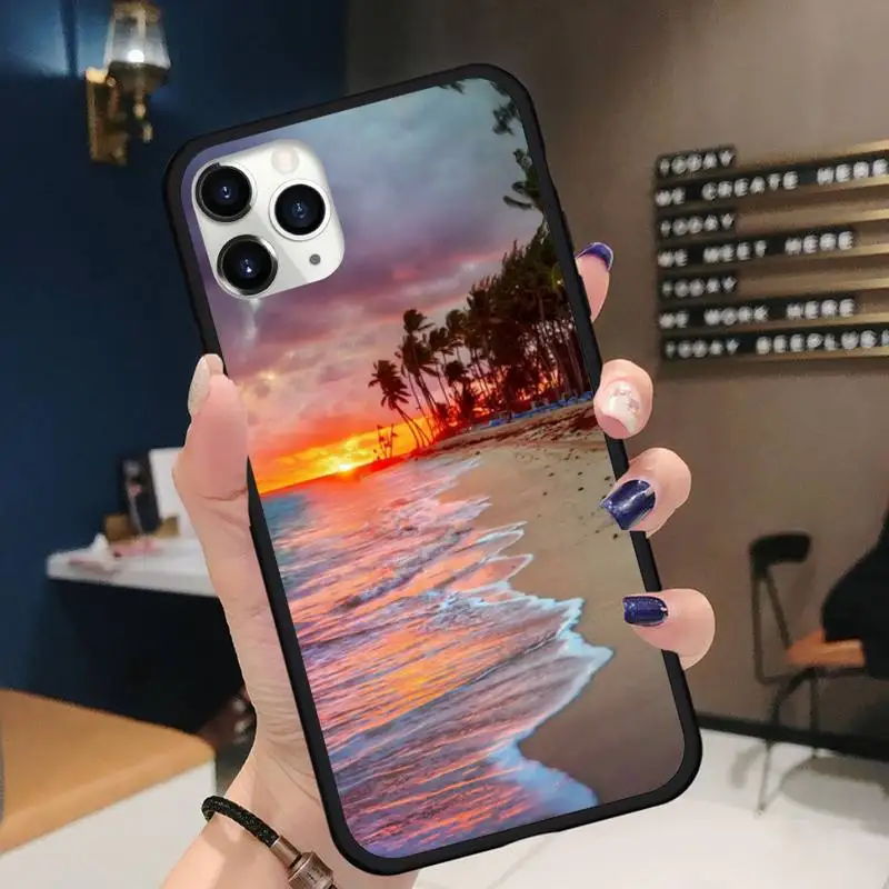 

Beach beautiful scenery artistic conception Phone Case for iPhone 11 12 pro XS MAX 8 7 6 6S Plus X 5S SE 2020 XR
