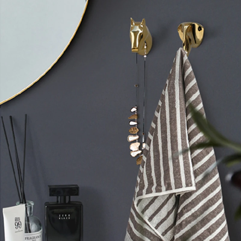 Декоративные крючки из цинкового сплава черный/белый крючок для ванной комнаты