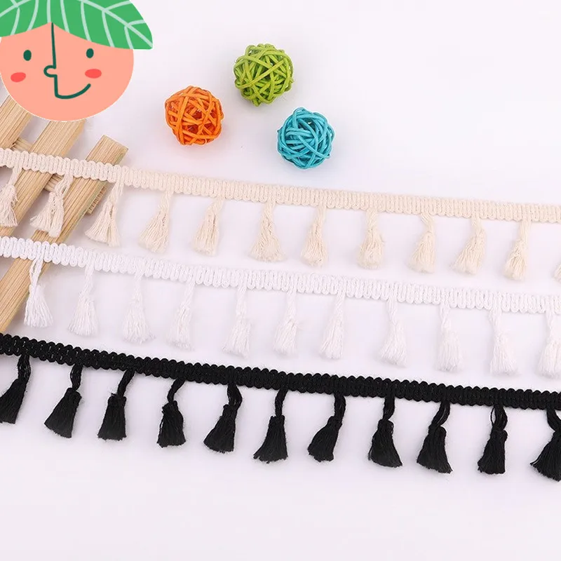 

48 ярдов Прямая поставка с завода экологически безопасная хлопковая нить метла кисточка кружево аксессуары для одежды хлопковая бахрома кисточка кружево