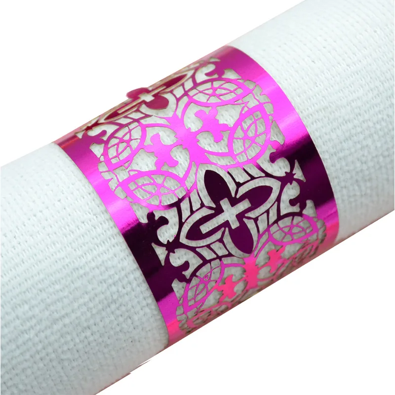 Имена на заказ яркие серебряные кольца для салфеток в виде креста Первое Святое