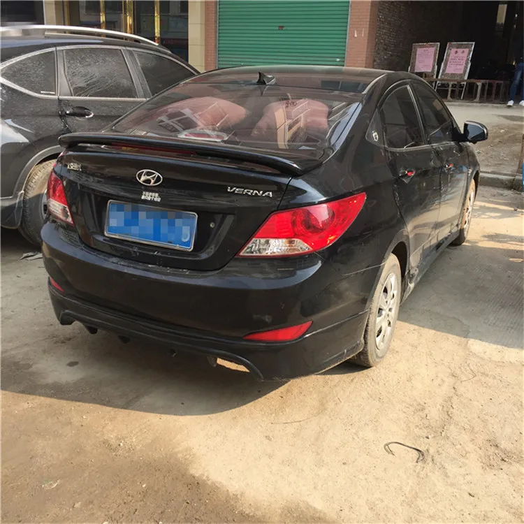 Спойлер для Hyundai VERNA Accent 2011-2015 спойлер YWW ABS пластик Материал заднее крыло