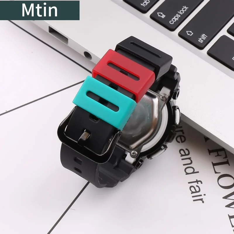 Watch accessories swimming ring resin strap loop suitable for Casio BABY-G BGA BA110 111 120 strap buckle