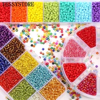 tessystore 3mm glass seed beads box set charm crystal spacer glass beads for jewelry making bracelets diy handmade accessories
