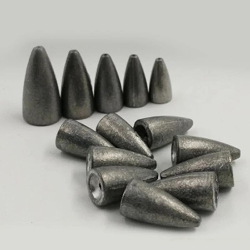Оптовая продажа 10 фотоэлементов тонущий свинцовый грузил подвеска в виде пули