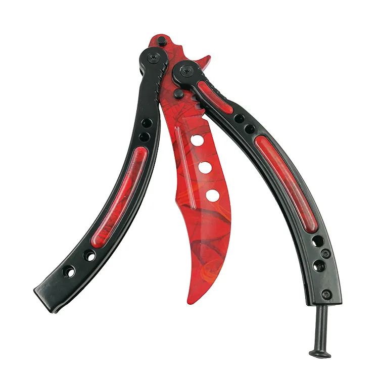 Бабочка в ноже balisong Karambit складной нож Лезвие подарок для мужчин тренировочный нож Практичный Нож не заточенный с отверткой