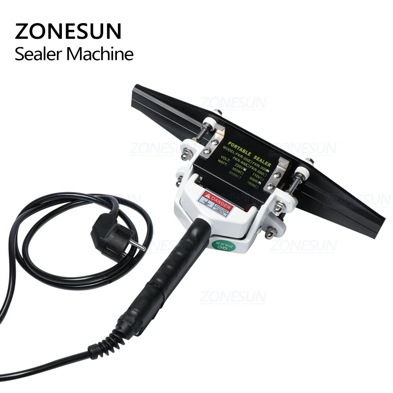 

ZONESUN Direct-heat Pliers impulse sealing machine handheld electric Mini Sealer composite Aluminum foil kraft paper packer