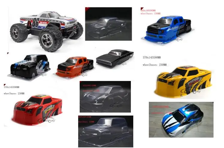 1/12 1/10 1/14 Корпус кузова внедорожника для HPI Savage XS FLUX El heross HSP 94111 REDCAT FS LC RACING TM E5 WLTOYS