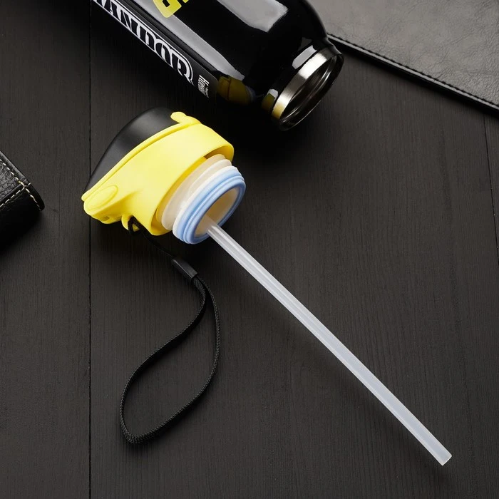 Термос с поильником Never give up 500 мл время сохранения тепла 12 ч 4337936 | Дом и сад