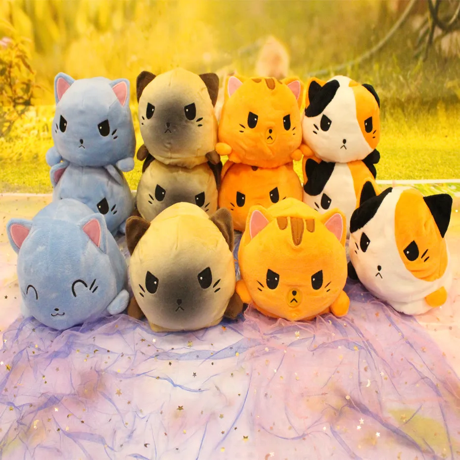 Двухсторонняя флип игрушка для кошек и собак мягкий подарок детей плюшевая кукла