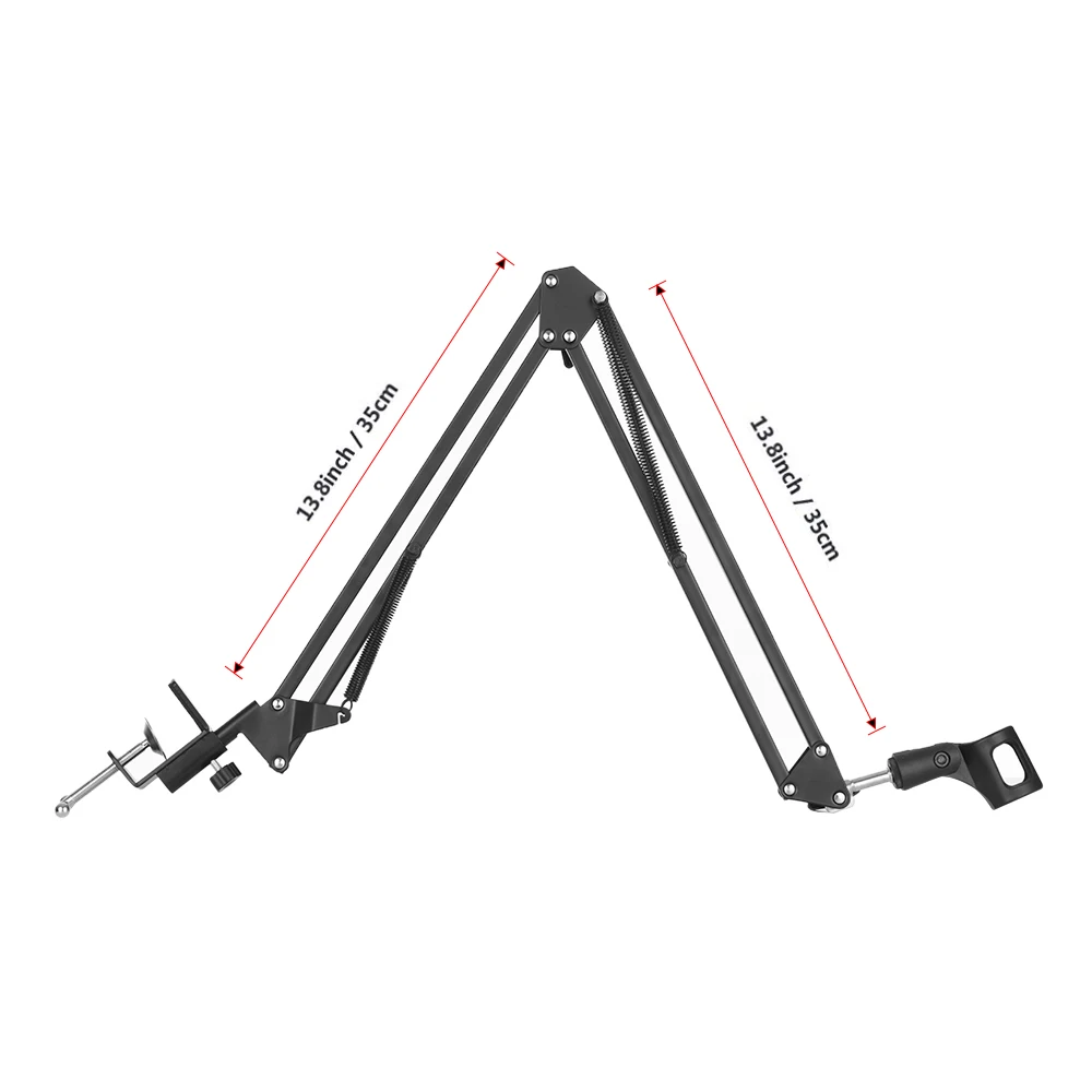 

Adjustable Microphone Stand Suspension Boom Scissor Arm Mic Bracket Metal Material with Microphone Holder for Studio Recording
