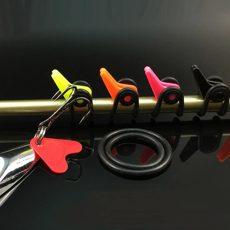 5 Sets/bag Plastic Hook Safe Keeper for Fishing Rod Pole Spoon Lures Bait Treble Fishhooks Holder Fishing Tackle Accessories