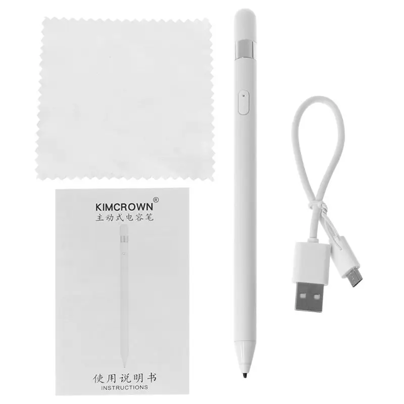 Портативный Емкостный карандаш Micro USB для зарядки сенсорного экрана стилус iPhone iPad